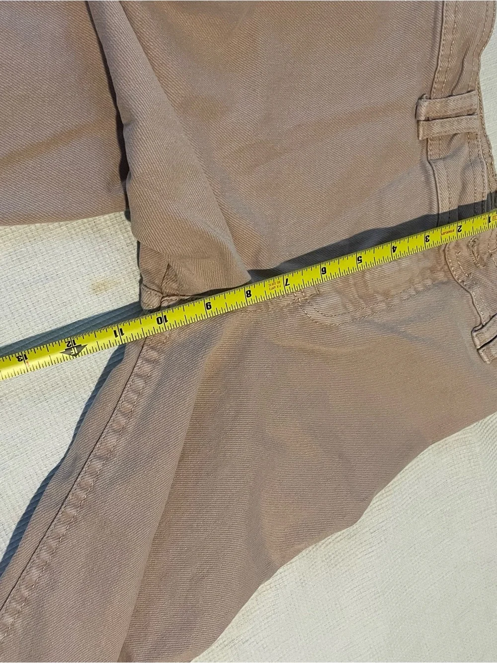 Zara Girls Wide Leg Jeans Beige Raw Hem Size 9 (134 cm Wide Leg